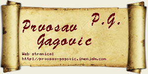 Prvosav Gagović vizit kartica